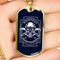 Criminal Bandit Warrior Necklace Stainless Steel or 18k Gold Dog Tag 24"-Express Your Love Gifts