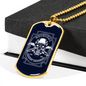 Criminal Bandit Warrior Necklace Stainless Steel or 18k Gold Dog Tag 24"-Express Your Love Gifts