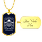 Criminal Bandit Warrior Necklace Stainless Steel or 18k Gold Dog Tag 24"-Express Your Love Gifts