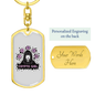 Cripto Girl Crypto Keychain Stainless Steel or 18k Gold Dog Tag Keyring-Express Your Love Gifts