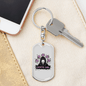 Cripto Girl Crypto Keychain Stainless Steel or 18k Gold Dog Tag Keyring-Express Your Love Gifts