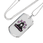 Cripto Girl Crypto Necklace Stainless Steel or 18k Gold Dog Tag 24" Chain-Express Your Love Gifts