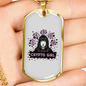 Cripto Girl Crypto Necklace Stainless Steel or 18k Gold Dog Tag 24" Chain-Express Your Love Gifts