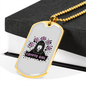 Cripto Girl Crypto Necklace Stainless Steel or 18k Gold Dog Tag 24" Chain-Express Your Love Gifts