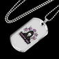 Cripto Girl Crypto Necklace Stainless Steel or 18k Gold Dog Tag 24" Chain-Express Your Love Gifts