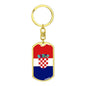 Croatia Flag Keychain Dog Tag Stainless Steel or 18k Gold-Express Your Love Gifts
