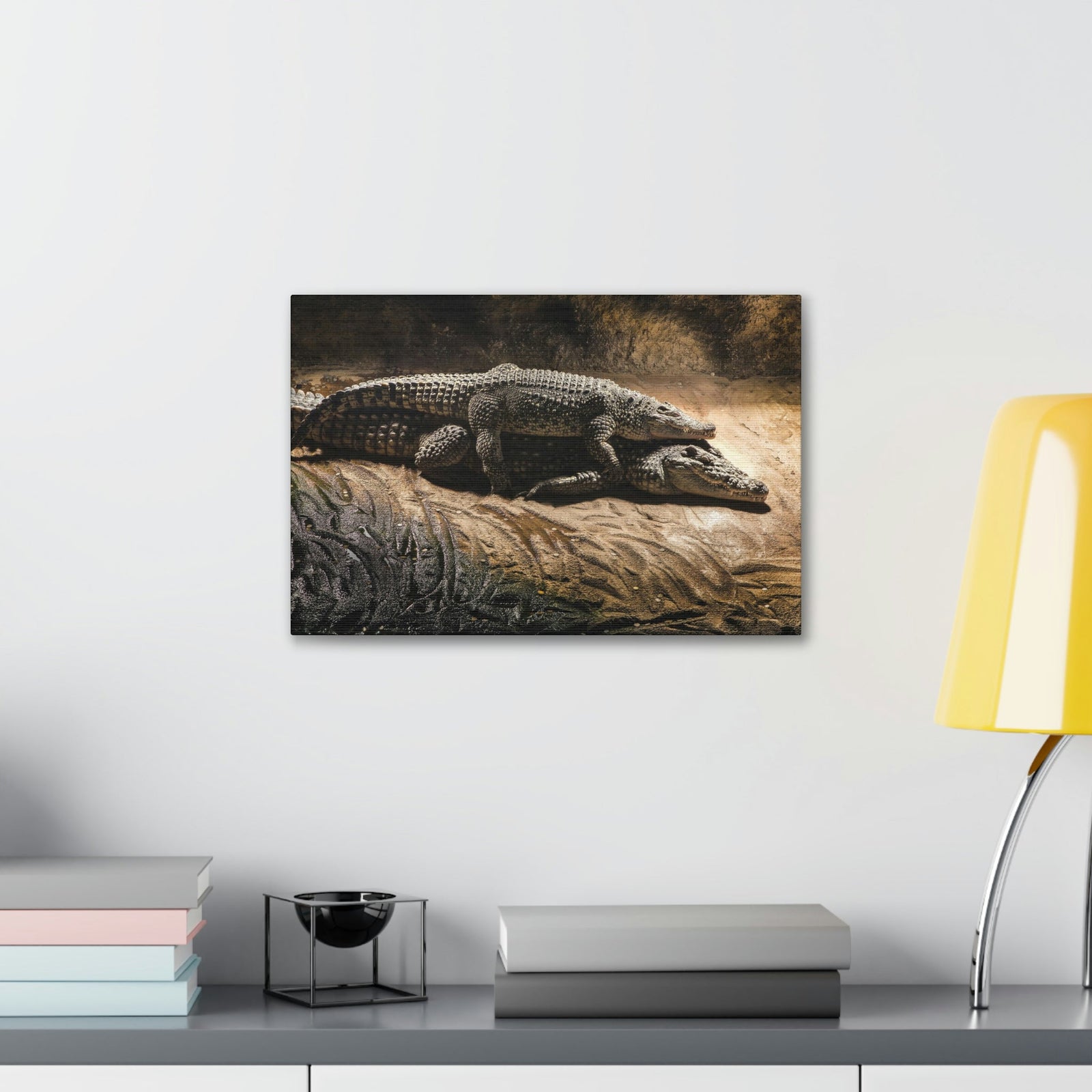 Scripture Walls Crocodile Couple Crocodile Troop Print Animal Wall Art Wildlife Canvas Prints Wall Art Ready to Hang Unframed-Express Your Love Gifts