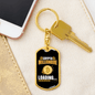 Crypto Billionaire Crypto Keychain Stainless Steel or 18k Gold Dog Tag Keyring-Express Your Love Gifts