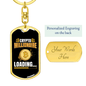 Crypto Billionaire Crypto Keychain Stainless Steel or 18k Gold Dog Tag Keyring-Express Your Love Gifts