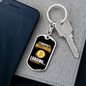 Crypto Billionaire Crypto Keychain Stainless Steel or 18k Gold Dog Tag Keyring-Express Your Love Gifts