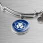 Crypto.com Coin (CRO) Bracelet Stainless Steel or 18k Gold Circle Bangle-Express Your Love Gifts