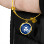 Crypto.com Coin (CRO) Bracelet Stainless Steel or 18k Gold Circle Bangle-Express Your Love Gifts