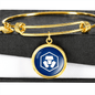 Crypto.com Coin (CRO) Bracelet Stainless Steel or 18k Gold Circle Bangle-Express Your Love Gifts