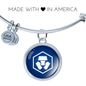 Crypto.com Coin (CRO) Bracelet Stainless Steel or 18k Gold Circle Bangle-Express Your Love Gifts