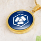 Crypto.com Coin (CRO) Circle Necklace Stainless Steel or 18k Gold 18-22"-Express Your Love Gifts