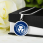 Crypto.com Coin (CRO) Circle Necklace Stainless Steel or 18k Gold 18-22"-Express Your Love Gifts