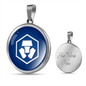Crypto.com Coin (CRO) Circle Necklace Stainless Steel or 18k Gold 18-22"-Express Your Love Gifts