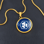 Crypto.com Coin (CRO) Circle Necklace Stainless Steel or 18k Gold 18-22"-Express Your Love Gifts