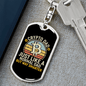 Crypto Dad Crypto Keychain Stainless Steel or 18k Gold Dog Tag Keyring-Express Your Love Gifts