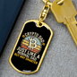 Crypto Dad Crypto Keychain Stainless Steel or 18k Gold Dog Tag Keyring-Express Your Love Gifts