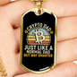 Crypto Dad Crypto Necklace Stainless Steel or 18k Gold Dog Tag 24" Chain-Express Your Love Gifts