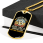 Crypto Dad Crypto Necklace Stainless Steel or 18k Gold Dog Tag 24" Chain-Express Your Love Gifts