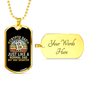 Crypto Dad Crypto Necklace Stainless Steel or 18k Gold Dog Tag 24" Chain-Express Your Love Gifts