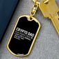 Crypto Dad Definition Crypto Keychain Stainless Steel or 18k Gold Dog Tag Keyring-Express Your Love Gifts