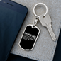 Crypto Dad Definition Crypto Keychain Stainless Steel or 18k Gold Dog Tag Keyring-Express Your Love Gifts