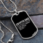 Crypto Dad Definition Crypto Necklace Stainless Steel or 18k Gold Dog Tag 24" Chain-Express Your Love Gifts