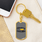 Crypto Dough Crypto Keychain Stainless Steel or 18k Gold Dog Tag Keyring-Express Your Love Gifts
