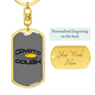 Crypto Dough Crypto Keychain Stainless Steel or 18k Gold Dog Tag Keyring-Express Your Love Gifts
