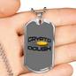 Crypto Dough Crypto Necklace Stainless Steel or 18k Gold Dog Tag 24" Chain-Express Your Love Gifts