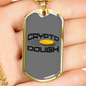 Crypto Dough Crypto Necklace Stainless Steel or 18k Gold Dog Tag 24" Chain-Express Your Love Gifts