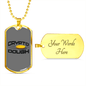 Crypto Dough Crypto Necklace Stainless Steel or 18k Gold Dog Tag 24" Chain-Express Your Love Gifts