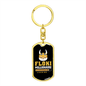 Crypto Floki Crypto Keychain Stainless Steel or 18k Gold Dog Tag Keyring-Express Your Love Gifts