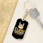 Crypto Floki Crypto Keychain Stainless Steel or 18k Gold Dog Tag Keyring-Express Your Love Gifts