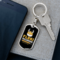Crypto Floki Crypto Keychain Stainless Steel or 18k Gold Dog Tag Keyring-Express Your Love Gifts