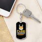 Crypto Floki Crypto Keychain Stainless Steel or 18k Gold Dog Tag Keyring-Express Your Love Gifts