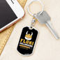 Crypto Floki Crypto Keychain Stainless Steel or 18k Gold Dog Tag Keyring-Express Your Love Gifts