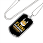Crypto Floki Crypto Necklace Stainless Steel or 18k Gold Dog Tag 24" Chain-Express Your Love Gifts