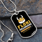 Crypto Floki Crypto Necklace Stainless Steel or 18k Gold Dog Tag 24" Chain-Express Your Love Gifts
