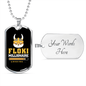 Crypto Floki Crypto Necklace Stainless Steel or 18k Gold Dog Tag 24" Chain-Express Your Love Gifts