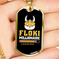 Crypto Floki Crypto Necklace Stainless Steel or 18k Gold Dog Tag 24" Chain-Express Your Love Gifts