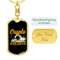 Crypto is Life Crypto Keychain Stainless Steel or 18k Gold Dog Tag Keyring-Express Your Love Gifts