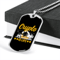 Crypto is Life Crypto Necklace Stainless Steel or 18k Gold Dog Tag 24" Chain-Express Your Love Gifts