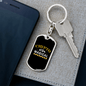 Crypto is Magical Crypto Keychain Stainless Steel or 18k Gold Dog Tag Keyring-Express Your Love Gifts