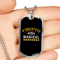 Crypto is Magical Crypto Necklace Stainless Steel or 18k Gold Dog Tag 24" Chain-Express Your Love Gifts