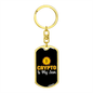 Crypto is My Jam Crypto Keychain Stainless Steel or 18k Gold Dog Tag Keyring-Express Your Love Gifts