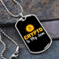 Crypto is My Jam Crypto Necklace Stainless Steel or 18k Gold Dog Tag 24" Chain-Express Your Love Gifts